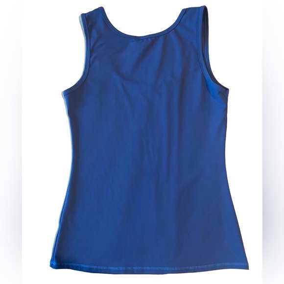 BADGLEY MISCHKA Sport Navy Metallic Linear Tank Top, Size M - Picture 2 of 7